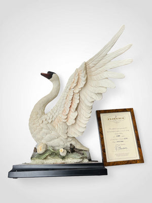 1990 Giuseppe Armani 17” Limited Edition 714/S Swan Statue 2285/5000 - READ DESC