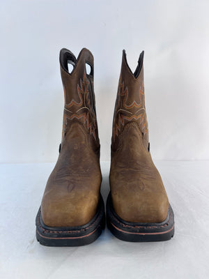Brazos Milton Men's 10 D Waterproof Composite Toe Leather Work Boots EH Pull On