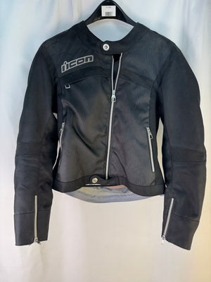 Icon Hella 2 Women's Motorcycle Jacket Black (Size Small)