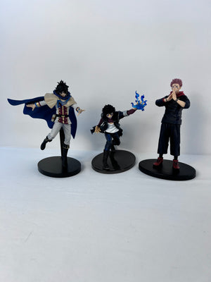 Anime Figure Lot Banpresto - Sukuna Jujutsu Kaisen, Dabi MHA, Yuno Black Clover