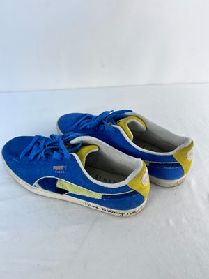 PUMA Suede Classic xx Black Fives Star Sapphire Blue 381957-01 Men's Size 14