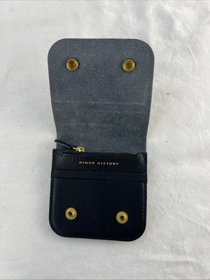 Minor History The Little Ledger Wallet Black Leather Snap Coin Pouch