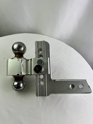 Adjustable Aluminum Trailer Drop Hitch Dual Ball Mount 2" & 2-5/16" 12,500lbs