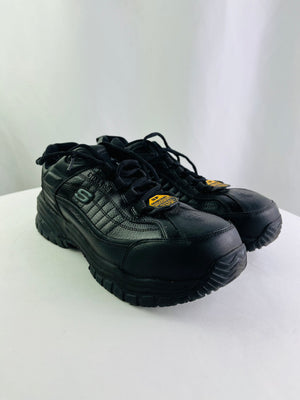 Skechers Work Soft Stride Dexter Steel Toe Shoes Black Mens 12 | 76760