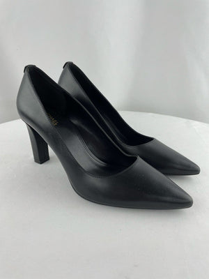 Michael Kors Dorothy Flex Black Leather Pump Heels Size 8.5M