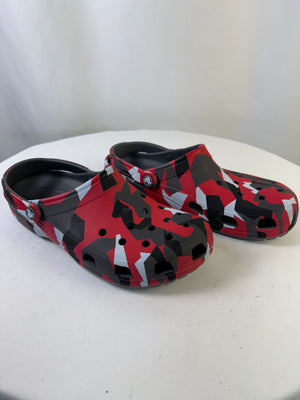 Crocs Geo Camo Multicolor Red Slip On Slipper Men's 11
