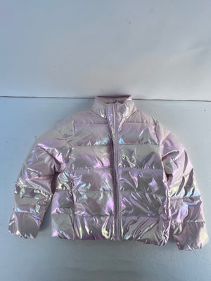 Crewcuts Iridescent Pink Girls Puffer Coat Large 10-12 NWT