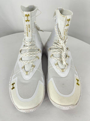 Under Armour Highlight Ace 2.0 White & Gold Volleyball Shoes Women's 10.5