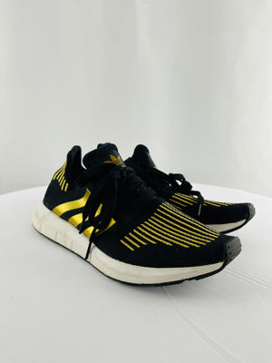 adidas Originals Swift Run Black & Gold Sneakers Mens 10 | CG4145