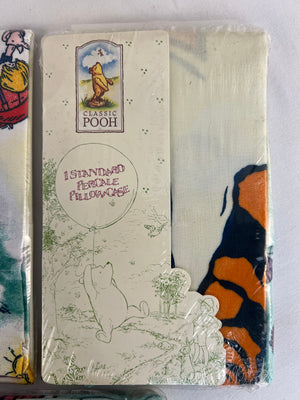 Vintage Classic Pooh Four Seasons Shower Curtain Pillowcase Sham Set Disney NIP