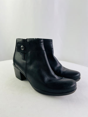 Clarks Emslie Jada Black Leather Ankle Boots Women's 7M