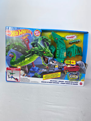 Hot Wheels City Air Attack Dragon Robo Play Set Motorized City - New in Box
