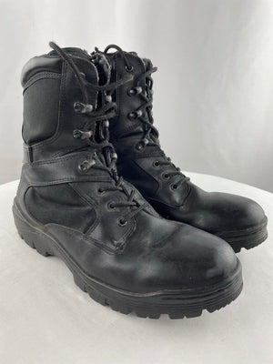 Tru Spec 4055 Side Zip Lace Up Black Tactical Combat Boots Men's Size 10R