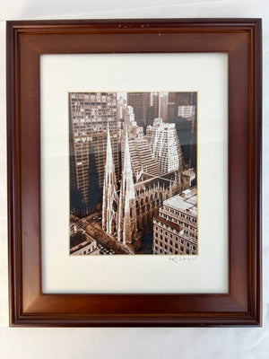New York City Matte Framed Print St. Patrick's Cathedral by Aki Davis Signed