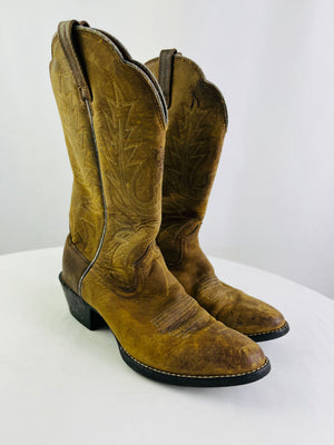 Ariat Heritage Western R Toe Brown Leather Cowgirl Boots Women's 7B | 100001021