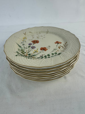 Lot of 9 Mikasa Margaux D1006 Dinner Plates 11" Vintage Wildflower (3 Chipped)