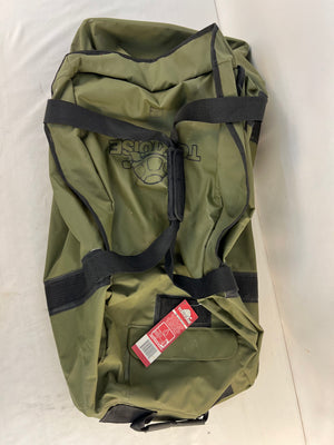 WeatherRite Tortoise Heavy Duty Rolling Wheeled Duffel Bag Olive Green 36x16x14