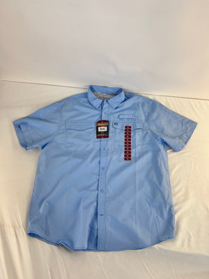 NWT The American Outdoorsman Pale Lapis Vented Fishing Shirt Size Blue Men's XL