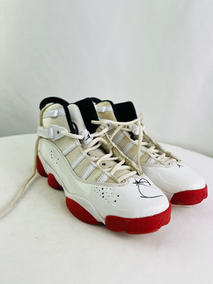 Air Jordan 6 Rings GS White University Red Kids Sneakers Size 6Y 323419-160