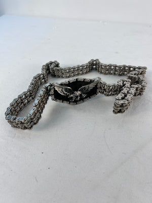 Vintage Harley Davidson Chain Belt Eagle Buckle