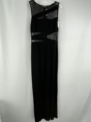Saks Fifth Avenue Tadashi Black Maxi Gown Women's Large NWT