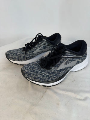 Brooks Launch 5 Women's Size 7 Black Grey Knit Running Shoes Sneaker 1202661B039