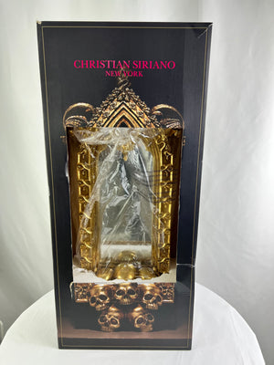 NIB Halloween Decor - Christian Siriano New York - Gold Tone 25'' Mirror Skulls