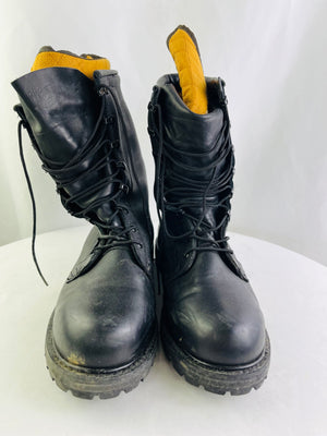 Bates Black Leather Uniform Combat Boots Men's Size 11-11.5 N/R Tactical Lace Up