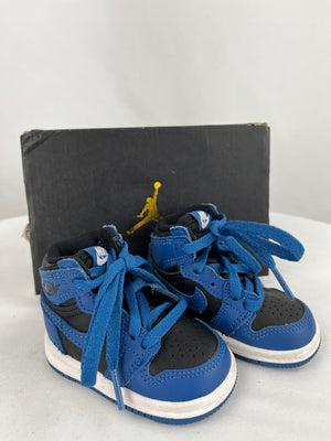 Nike Air Jordan 1 High Dark Marine Blue Black White AQ2665-404 Toddler Size 3C