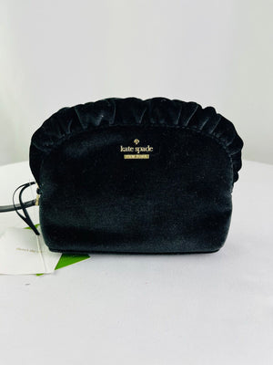 Kate Spade New York Dawn Place Velvet Mini Marcy Cosmetic Pouch Clutch NWT