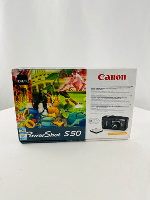 Canon PowerShot S50 5MP 3x Optical Zoom Digital Camera FOR PARTS OR REPAIR ONLY