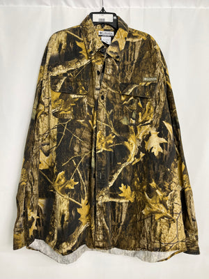 Columbia Men's Camouflage Long Sleeve Button Up Shirt Size XL