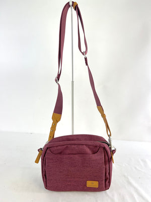 Nordace Siena Pro Travel Crossbody Bag Beige Canvas RFID Travel Purse Red