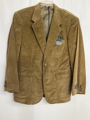 David Taylor Corduroy Sport Coat Blazer Taupe 100% Cotton Men 38S NWT M84123