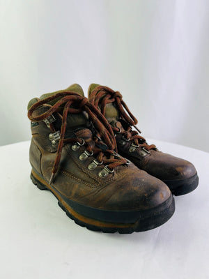 Timberland Classic Euro Hiker Brown Leather Hiking Boots Women's 9M | 95310