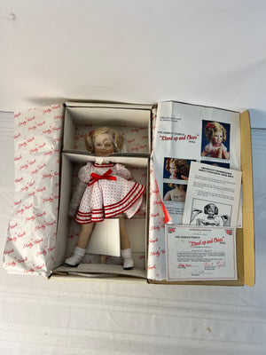 Danbury Mint Stand Up And Cheer Shirley Temple Porcelain Doll with Box & Papers