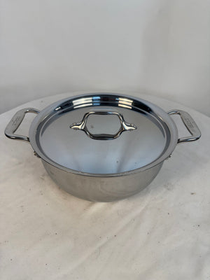 All-Clad D3 Stainless Steel 3 Qt Universal Pan with Lid Tri-Ply Dual Handle