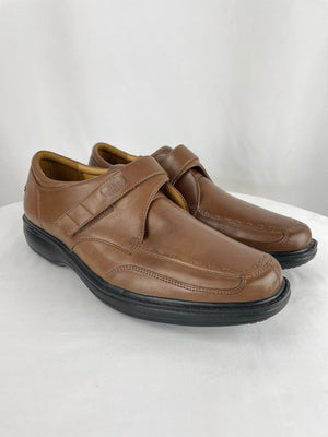 Dr. Comfort Frank Diabetic Men's Leather Dress Shoes in Bark 14XW