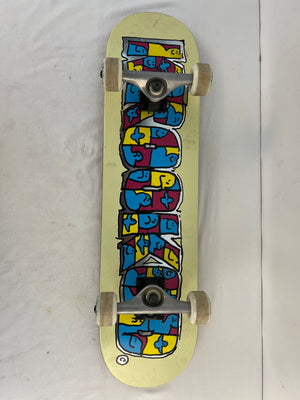 Krooked Skateboard Complete Light Yellow / Multi Street Skate Deck