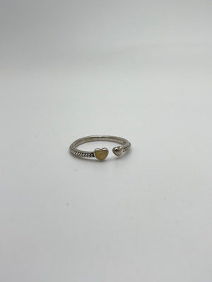Pandora 925 Sterling Silver Ring 2.5g Bypass Heart Ring ALE Size 9