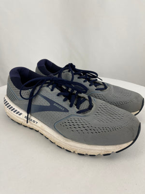 Brooks Beast 20 Running Sneakers in Gray & Navy Men's 12.5