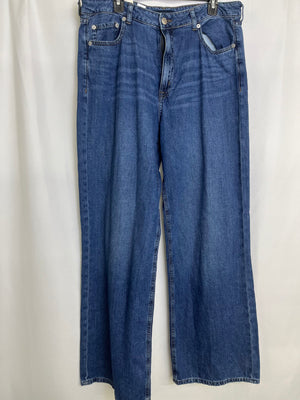 Aeropostale High Rise Wide Leg Dark Wash Denim Jeans Women 14 NWT Non Stretch