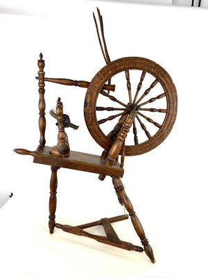 Vintage Antique Wooden Spinning Wheel
