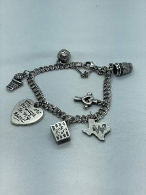 James Avery 925 Sterling Silver Bracelet 35.4g Charm Tennis 7 Charms 7 in.