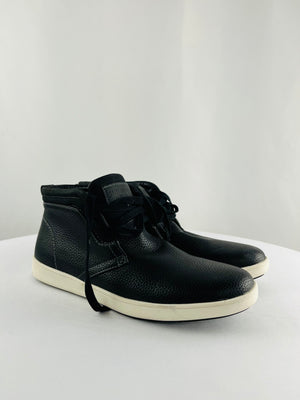 Steve Madden Fenway Black Pebbled Hi Top Chukka Sneakers Men's 7.5