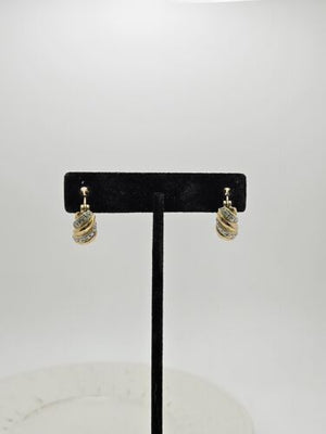 Ross Simons Gold-Tone Sterling Earrings Pierced Leverback Signed
