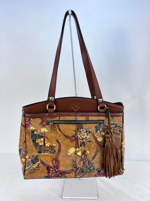 Patricia Nash Paris Print Leather Tote Bag