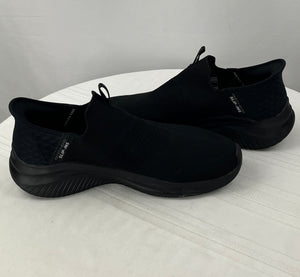 Skechers Men's Black Canvas Hands Free Stretch Slip On Shoes Size 12