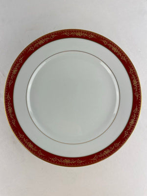 Vintage Noritake Goldhill 6613 Japan Red & Gold Dinner Plates Set of 6