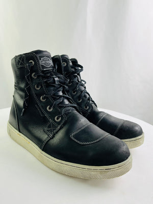 Harley Davidson Steinman Black Leather Waterproof Riding Sneaker Men's Size 12M